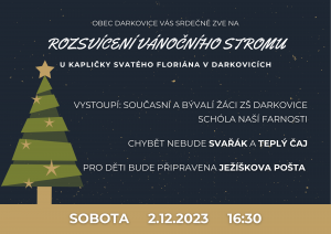 Rozsvícení vánočního stromu v Darkovicích